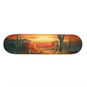 Malerei einer bunten skateboard