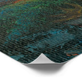 Malerei einer farbenfrohen Wüste Sonnenuntergangsm Poster (Ecke)