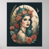 Malerei einer Frau Poster (Vorne)