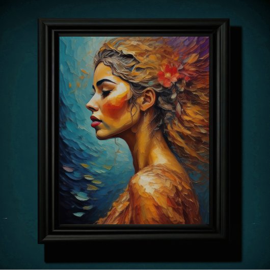 Malerei einer Frau Poster