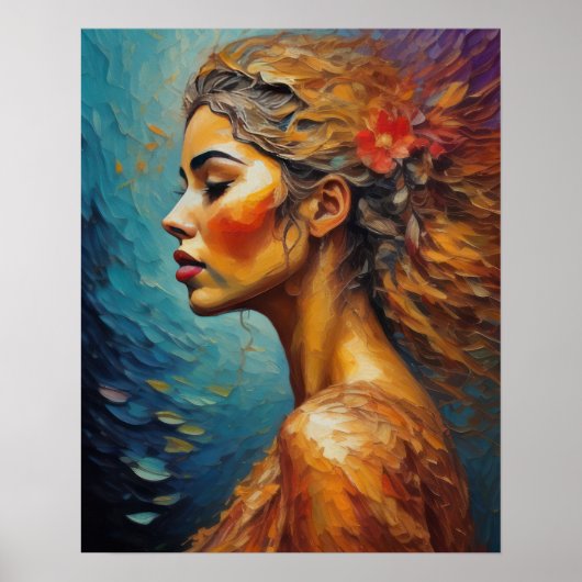 Malerei einer Frau Poster (Vorne)