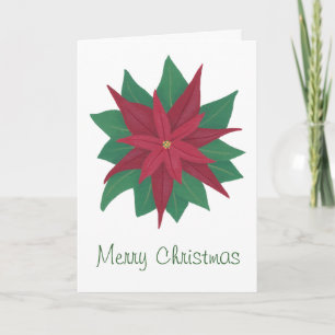 Malerei einer Poinsettia Blume Weihnachtskarten Feiertagskarte