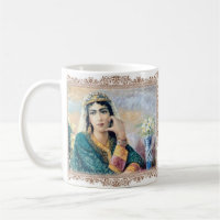 Malerei einer schönen persischen Girl-Tasse