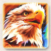 Malerei eines Atemberaubenden Adlergesichts. Jetzt Getränkeuntersetzer (Vorderseite)