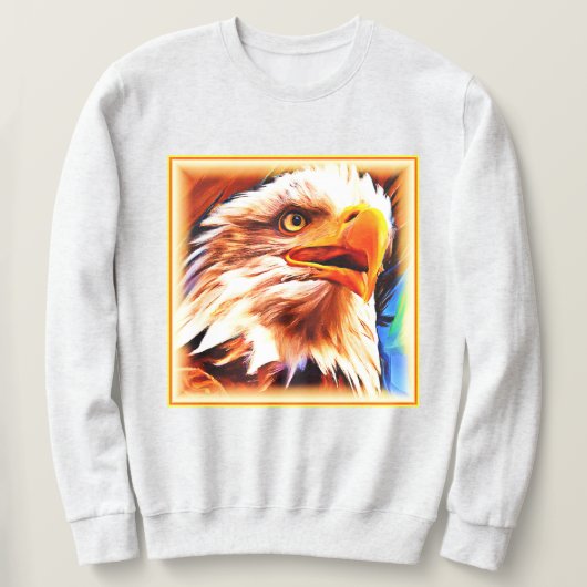 Malerei eines Atemberaubenden Adlergesichts. Jetzt Sweatshirt (Design vorne)
