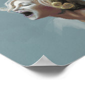 Malerei eines Blonde Girl Laughing Poster (Ecke)