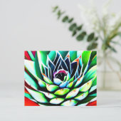 Malerei eines bunten Agave Postkarte (Stehend Vorderseite)