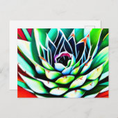 Malerei eines bunten Agave Postkarte (Vorne/Hinten)