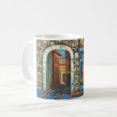 Malerei eines französischen Restaurants Kaffeetasse (Vorderseite Links)