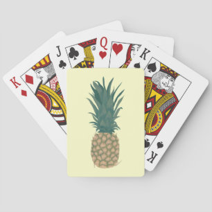 Malerei eines frischen Ananas, Kartenspielen Spielkarten