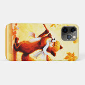 Malerei eines glücklichen singenden Rotfuchs. Jetz Case-Mate iPhone Hülle (Rückseite (Horizontal))