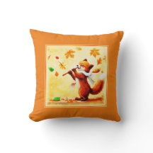 Malerei eines glücklichen singenden Rotfuchs. Jetz