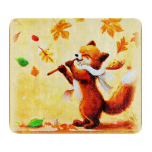 Malerei eines glücklichen singenden Rotfuchs. Jetz