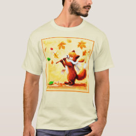 Malerei eines glücklichen singenden Rotfuchs. Jetz T-Shirt