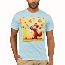 Malerei eines glücklichen singenden Rotfuchs. Jetz