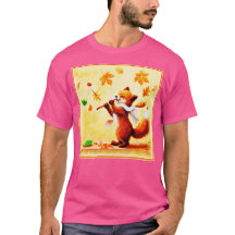 Malerei eines glücklichen singenden Rotfuchs. Jetz