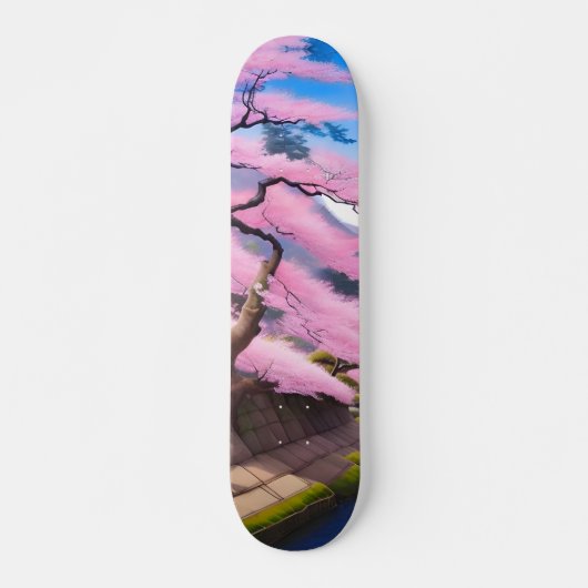 Malerei eines Kirschblossom Skateboard (Vorne)