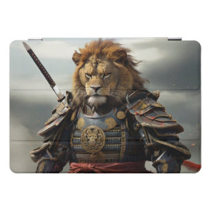Malerei eines Löwen mit einer Samurai-Rüstung. iPad Pro Cover