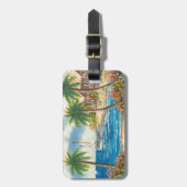 Malerei eines Segelboots in Hawaii Gepäckanhänger (Vorderseite vertikal)