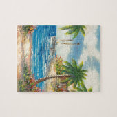 Malerei eines Segelboots in Hawaii Puzzle (Horizontal)