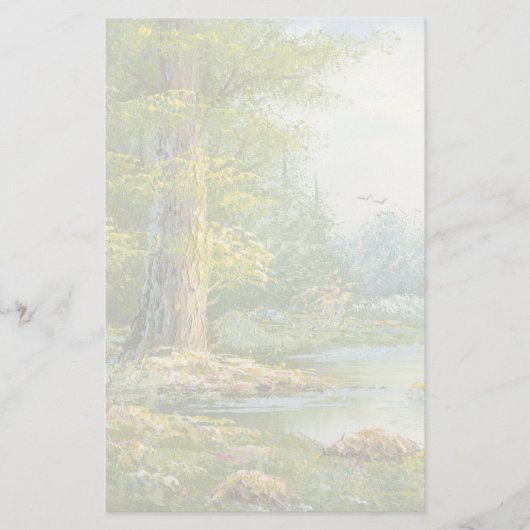 Malerei eines Waldes mit Fluss Briefpapier (Vorderseite)