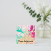 Malerei expressive moderne Kunst Quadratische Visitenkarte (Stehend Vorderseite)