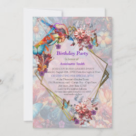 Malerei Fantasy-Blume zum Ausdruck der Natur Einladung