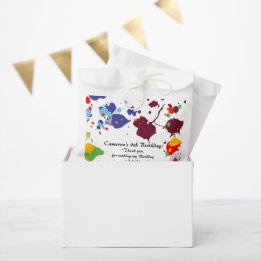 Malerei farbenfrohe 9. Geburtstagsparty Geschenktütchen