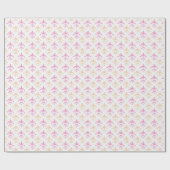 Malerei Fleur de Lis in Rosa und Orange Geschenkpapier (Flach)