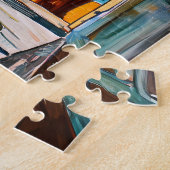 Malerei Frühstück auf Fenster Blick Mittelmeer Mee Puzzle (Seite)