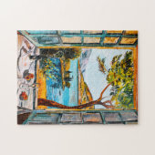 Malerei Frühstück auf Fenster Blick Mittelmeer Mee Puzzle (Horizontal)