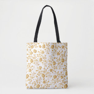 Malerei Gold Floral Muster Tasche