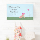 Malerei Golf Baby Girl Sweet Caddy Begrüßung Banner (Insitu)