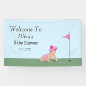 Malerei Golf Baby Girl Sweet Caddy Begrüßung Banner (Horizontal)