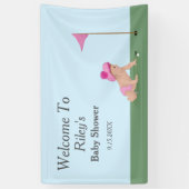 Malerei Golf Baby Girl Sweet Caddy Begrüßung Banner (Vertikal)