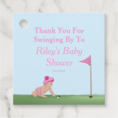 Malerei Golf Baby Girl Sweet Caddy Vielen Dank Geschenkanhänger (Vorderseite)