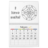 Malerei-Grafik des Katzen-Kalenders 20xx Kalender (Feb 2026)
