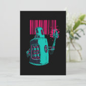 Malerei| Grafische Grafi-Bar für Robot-Spray Einladung (Stehend Vorderseite)