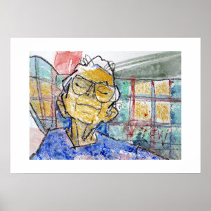 Malerei 'Ihre Augen ausruhen' / Künstler Larry Ler Poster