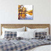 Malerei im Herbst der Fluss Leinwanddruck (Insitu (Schlafzimmer))