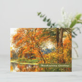 Malerei im Herbst Erntedank Abendessen Einladung (Stehend Vorderseite)