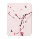 Malerei im orientalischen Stil, Kirschblüte Magnet (Vertikal)