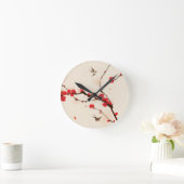 Malerei im orientalischen Stil, Pflaumenblüte im 3 Runde Wanduhr (Zuhause)