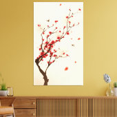 Malerei im orientalischen Stil, Pflaumenblüte im F Leinwanddruck (Insitu (Wohnzimmer))