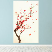 Malerei im orientalischen Stil, Pflaumenblüte im F Leinwanddruck (Insitu (Holzboden))