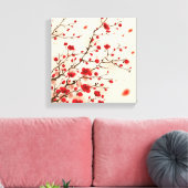 Malerei im orientalischen Stil, Pflaumenblüte im F Leinwanddruck (Insitu (Wohnzimmer))