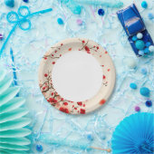 Malerei im orientalischen Stil, Pflaumenblüte im F Pappteller (Party)