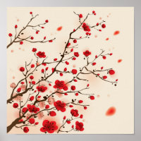 Malerei im orientalischen Stil, Pflaumenblüte im F