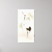 Malerei im orientalischen Stil, roter Kranich Leinwanddruck (Vorderseite)