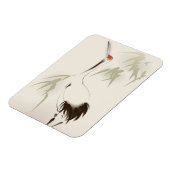 Malerei im orientalischen Stil, roter Kranich Magnet (Linke Seite)